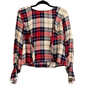 NWT womens Kensie flannel top size large